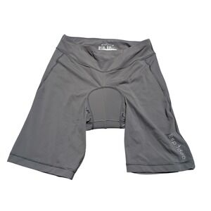 Espidoo Cycling Shorts‎ Women L Gray 3D Padded High Waist Bike Spinning Athletic
